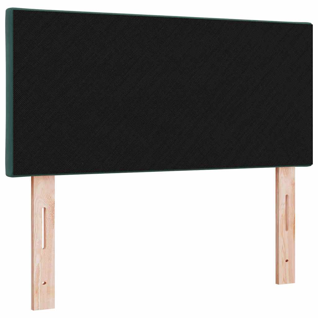 LED Headboard with LED Strip Lights Dark green 90 cm Velvet